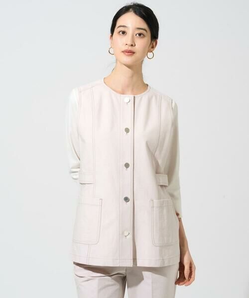 CHRISTIAN AUJARD Lサイズ / クリスチャン・オジャール　エルサイズ ベスト | 【大きいサイズ/セットアップ対応】ジャージーデニムライクジレ | 詳細5