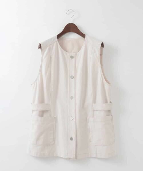 CHRISTIAN AUJARD Lサイズ / クリスチャン・オジャール　エルサイズ ベスト | 【大きいサイズ/セットアップ対応】ジャージーデニムライクジレ | 詳細6