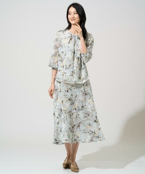 CHRISTIAN AUJARD Lサイズ / クリスチャン・オジャール　エルサイズ カットソー | 【大きいサイズ/セットアップ対応】フラワープリントシアーカットソー | 詳細11