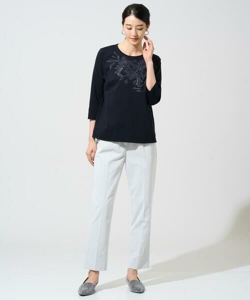 CHRISTIAN AUJARD Lサイズ / クリスチャン・オジャール　エルサイズ カットソー | 【大きいサイズ】フラワー刺繍カットソー | 詳細11