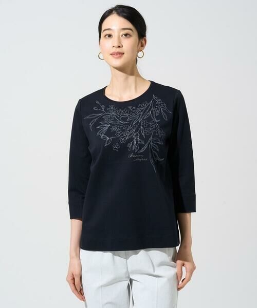 CHRISTIAN AUJARD Lサイズ / クリスチャン・オジャール　エルサイズ カットソー | 【大きいサイズ】フラワー刺繍カットソー | 詳細3