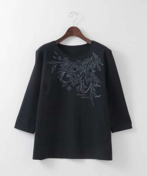 CHRISTIAN AUJARD Lサイズ / クリスチャン・オジャール　エルサイズ カットソー | 【大きいサイズ】フラワー刺繍カットソー | 詳細4