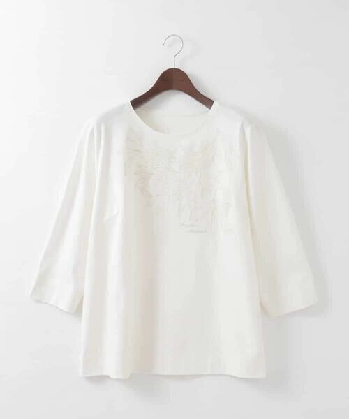 CHRISTIAN AUJARD Lサイズ / クリスチャン・オジャール　エルサイズ カットソー | 【大きいサイズ】フラワー刺繍カットソー | 詳細14