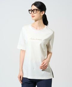 CHRISTIAN AUJARD Lサイズ / クリスチャン・オジャール　エルサイズ カットソー | 【大きいサイズ】ビジューロゴカットソー