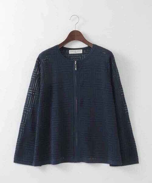 CHRISTIAN AUJARD Lサイズ / クリスチャン・オジャール　エルサイズ セットアップ | 【大きいサイズ】スクエアージャカード羽織り | 詳細2