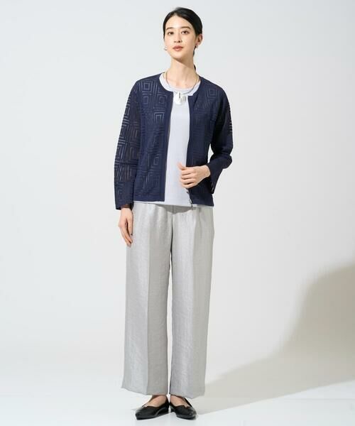 CHRISTIAN AUJARD Lサイズ / クリスチャン・オジャール　エルサイズ セットアップ | 【大きいサイズ】スクエアージャカード羽織り | 詳細8