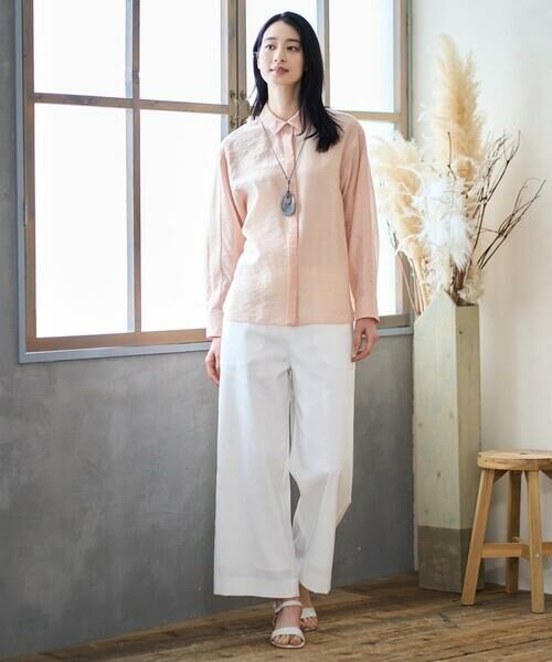 CHRISTIAN AUJARD Lサイズ / クリスチャン・オジャール　エルサイズ シャツ・ブラウス | 【大きいサイズ】シルク混シャイニーブラウス | 詳細5