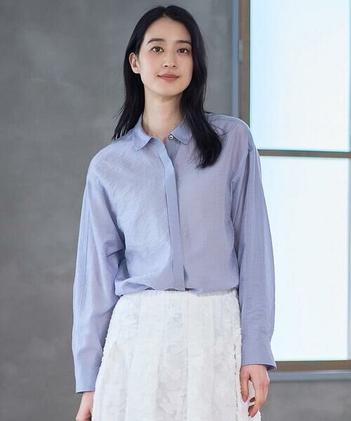 CHRISTIAN AUJARD Lサイズ / クリスチャン・オジャール　エルサイズ シャツ・ブラウス | 【大きいサイズ】シルク混シャイニーブラウス | 詳細14