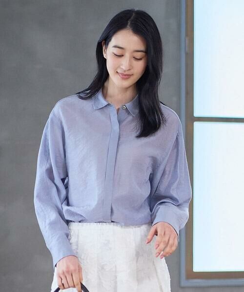 CHRISTIAN AUJARD Lサイズ / クリスチャン・オジャール　エルサイズ シャツ・ブラウス | 【大きいサイズ】シルク混シャイニーブラウス | 詳細15