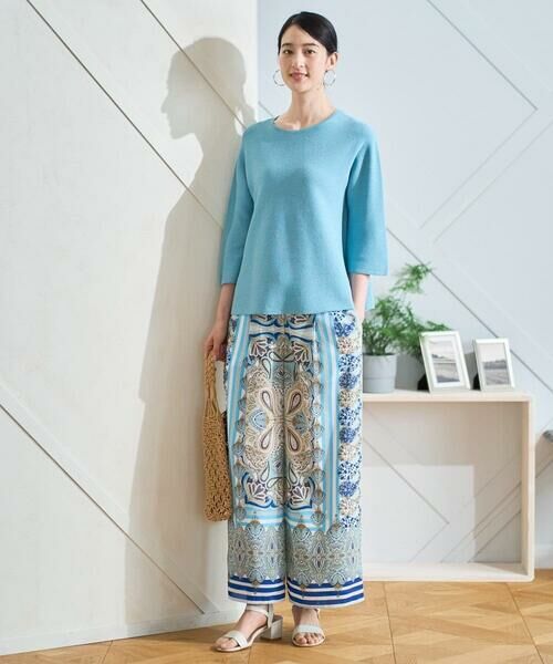 CHRISTIAN AUJARD Lサイズ / クリスチャン・オジャール　エルサイズ ニット・セーター | 【大きいサイズ】リネンライクホールガーメントニット | 詳細6