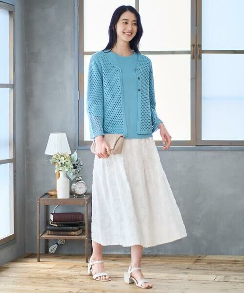 CHRISTIAN AUJARD Lサイズ / クリスチャン・オジャール　エルサイズ ニット・セーター | 【大きいサイズ】リネンライクホールガーメントニット | 詳細8