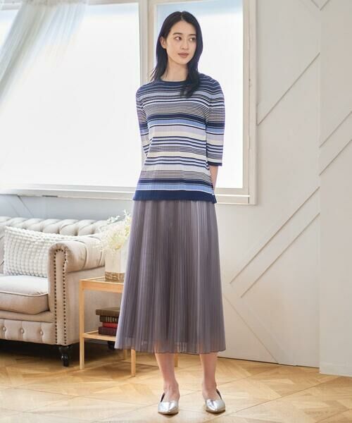 CHRISTIAN AUJARD Lサイズ / クリスチャン・オジャール　エルサイズ ロング・マキシ丈スカート | 【大きいサイズ】ブライトオーガンジープリーツスカート | 詳細5