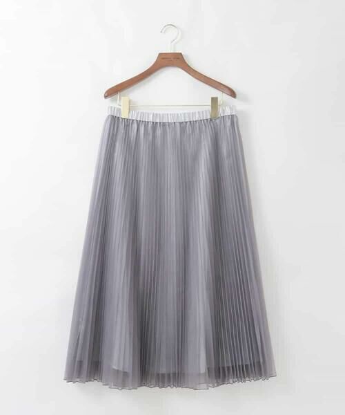 CHRISTIAN AUJARD Lサイズ / クリスチャン・オジャール　エルサイズ ロング・マキシ丈スカート | 【大きいサイズ】ブライトオーガンジープリーツスカート | 詳細6
