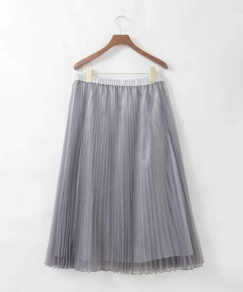 CHRISTIAN AUJARD Lサイズ / クリスチャン・オジャール　エルサイズ ロング・マキシ丈スカート | 【大きいサイズ】ブライトオーガンジープリーツスカート | 詳細7