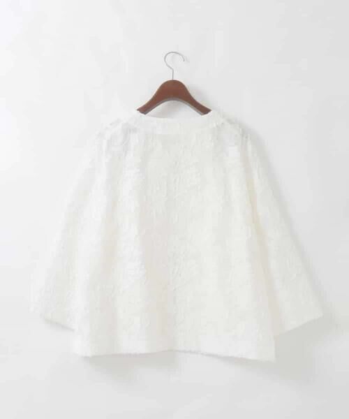 CHRISTIAN AUJARD Lサイズ / クリスチャン・オジャール　エルサイズ ノーカラージャケット | 【大きいサイズ】フラワーカットジャカードジャケット | 詳細15