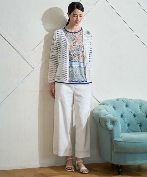 CHRISTIAN AUJARD Lサイズ / クリスチャン・オジャール　エルサイズ カットソー | 【大きいサイズ】マリンブルーペーズリーカットソー | 詳細2