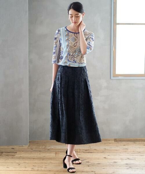 CHRISTIAN AUJARD Lサイズ / クリスチャン・オジャール　エルサイズ カットソー | 【大きいサイズ】マリンブルーペーズリーカットソー | 詳細3