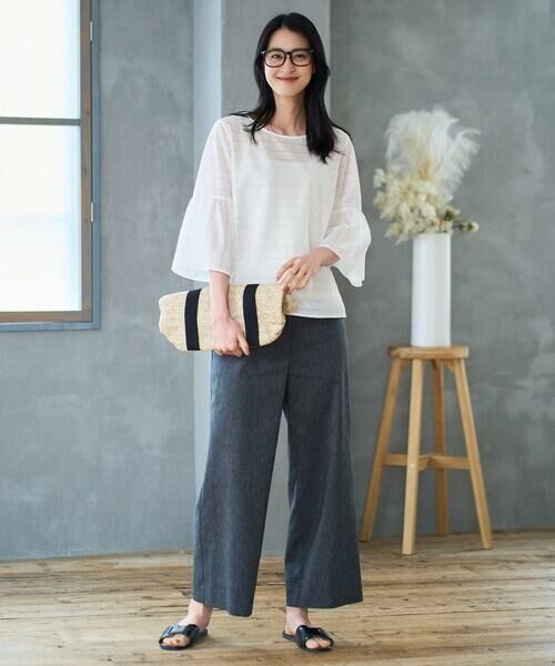 CHRISTIAN AUJARD Lサイズ / クリスチャン・オジャール　エルサイズ チノ・ワークパンツ | 【大きいサイズ】リネンリラックスワイドパンツ | 詳細17