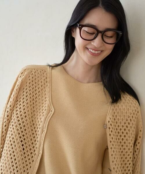 CHRISTIAN AUJARD Lサイズ / クリスチャン・オジャール　エルサイズ カーディガン・ボレロ | 【大きいサイズ】リネンライクニットカーディガン | 詳細2