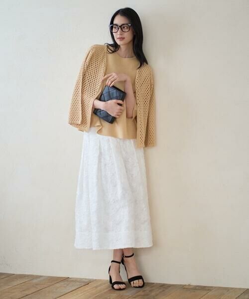 CHRISTIAN AUJARD Lサイズ / クリスチャン・オジャール　エルサイズ カーディガン・ボレロ | 【大きいサイズ】リネンライクニットカーディガン | 詳細3