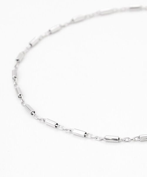 CHRISTIAN BERNARD PARIS / クリスチャン ベルナール パリ アンクレット | シルバー　チューブパーツステーションチェーンアンクレット | 詳細2