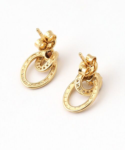 CHRISTIAN BERNARD PARIS / クリスチャン ベルナール パリ ピアス・イヤリング | オーバルシェイプデザインスタッズピアス | 詳細1