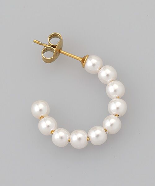 CHRISTIAN BERNARD PARIS / クリスチャン ベルナール パリ ピアス・イヤリング | パール　フープピアス | 詳細1
