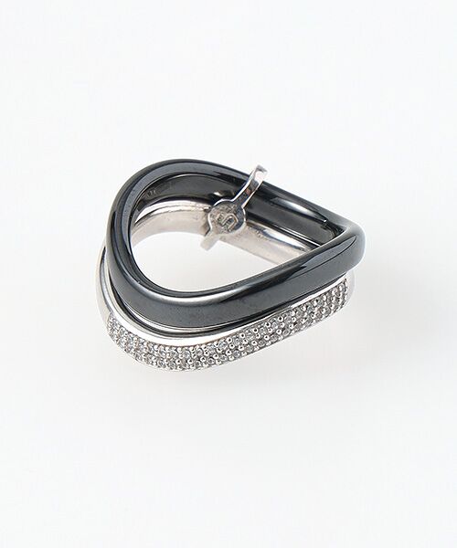 CHRISTIAN BERNARD PARIS/クリスチャン ベルナール パリ 重ねセラミック リング ブラック 56 CHRISTIAN BERNARD PARIS/クリスチャン ベルナール パリ 重ねセラミック リング ブラック 56