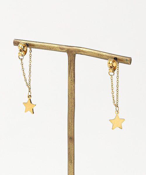 CHRISTIAN BERNARD PARIS / クリスチャン ベルナール パリ ピアス・イヤリング | スターキャッチ連結チェーンピアス | 詳細1