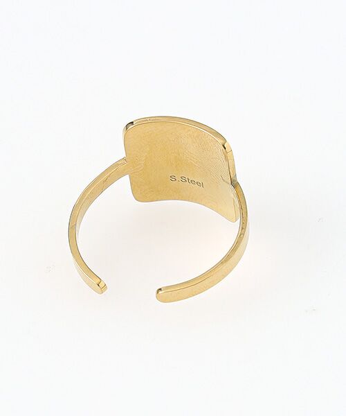 CHRISTIAN BERNARD PARIS / クリスチャン ベルナール パリ リング | ステンレス　スクエアトップモチーフリング | 詳細2