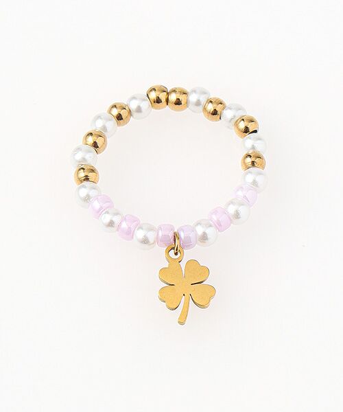 CHRISTIAN BERNARD PARIS / クリスチャン ベルナール パリ リング | ステンレス　クローバートップモチーフゴムリング | 詳細1