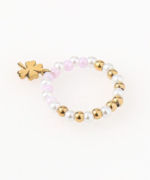 CHRISTIAN BERNARD PARIS / クリスチャン ベルナール パリ リング | ステンレス　クローバートップモチーフゴムリング | 詳細2