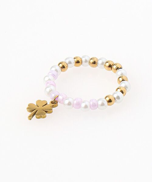 CHRISTIAN BERNARD PARIS / クリスチャン ベルナール パリ リング | ステンレス　クローバートップモチーフゴムリング | 詳細3