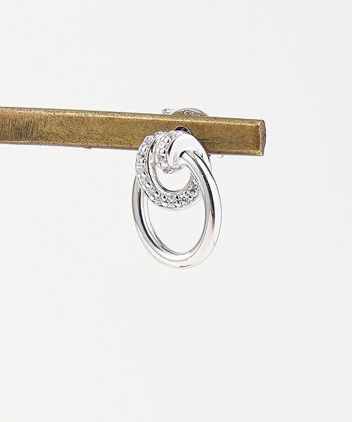 CHRISTIAN BERNARD PARIS / クリスチャン ベルナール パリ ピアス・イヤリング | オーバルシェイプ　デザインスタッズピアス | 詳細2