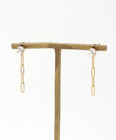 CHRISTIAN BERNARD PARIS / クリスチャン ベルナール パリ ピアス・イヤリング | 石付きクリップチェーンピアス