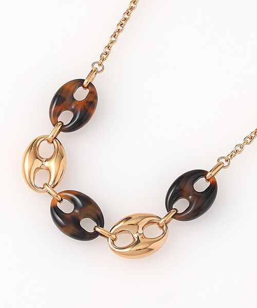 CHRISTIAN BERNARD PARIS / クリスチャン ベルナール パリ ネックレス・ペンダント・チョーカー | ステンレス　べっこう風デザインネックレス | 詳細2