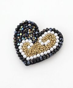 CHRISTIAN BERNARD PARIS / クリスチャン ベルナール パリ ブローチ・コサージュ | 刺繍ブローチ(ブラックハート)
