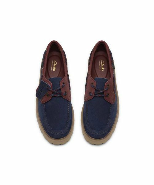 Clarks / クラークス ビジネス・ドレスシューズ | Clarks 880J セイヒルボート ネイビーブラウン カジュアルシューズ | 詳細2