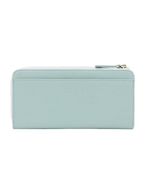 新品CLATHAS 未使用 クレイサス 外口金長財布 エルダーフラワー ミント CLATHAS / クレイサス ラウンド長財布/ステッチ総柄//ミント
