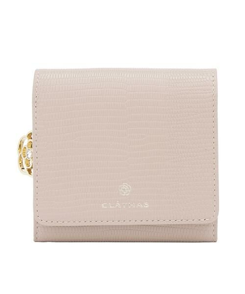 CLATHAS/クレイサス ペーシュ 二つ折り財布 ピンク F CLATHAS/クレイサス ペーシュ 二つ折り財布 ピンク F