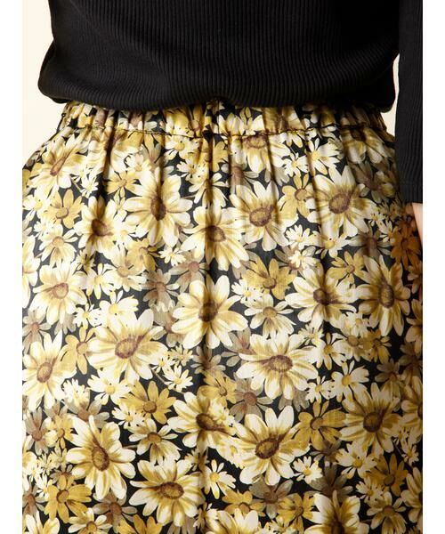 INED CLARO / イネドクラロ ロング・マキシ丈スカート | 《musee》フロントボタンフラワースカート | 詳細6