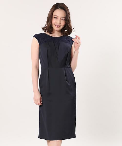レース切り替えドレスワンピース ミニ丈 ひざ丈ワンピース Clear Impression クリアインプレッション ファッション通販 タカシマヤファッションスクエア