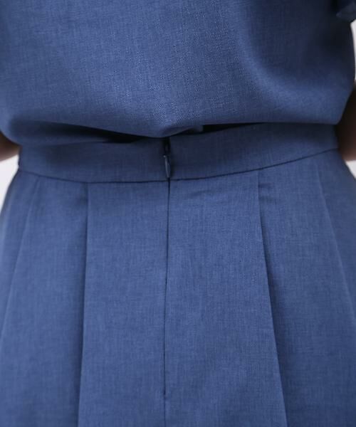 INED CLARO / イネドクラロ ミニ・ひざ丈スカート | 《WEB限定大きいサイズ》リネン調タックフレアスカート | 詳細5