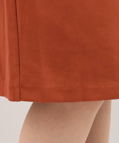 INED CLARO / イネドクラロ ミニ・ひざ丈スカート | リボンベルト付きフェイクスエードスカート | 詳細8