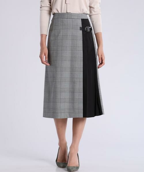 セール サイドベルトチェック柄スカート ミニ ひざ丈スカート Clear Impression クリアインプレッション ファッション通販 タカシマヤファッションスクエア