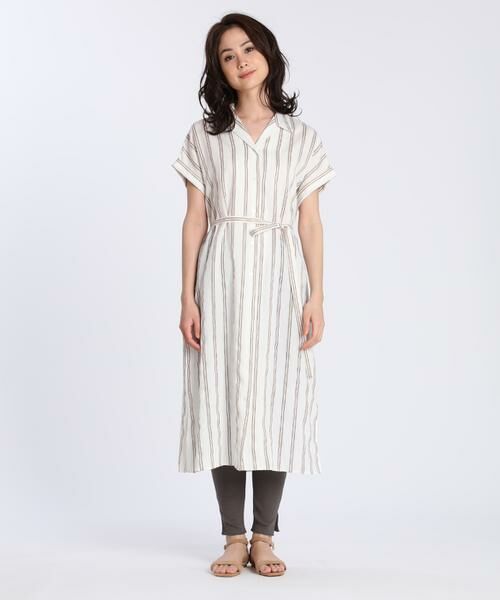 セール マルチストライプシャツワンピース ミニ丈 ひざ丈ワンピース Clear Impression クリアインプレッション ファッション通販 タカシマヤファッションスクエア