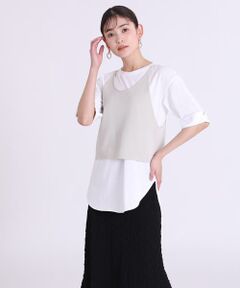 《INED CLARO》ニットキャミセットTシャツ