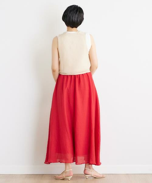 INED CLARO / イネドクラロ ミニ・ひざ丈スカート | カラーフレアスカート | 詳細7