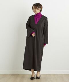 ＊＊INED CLARO / イネドクラロ ミニ丈・ひざ丈ワンピース | Vネックワンピース