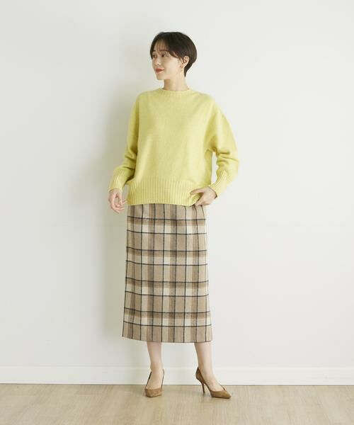 INED CLARO / イネドクラロ ミニ・ひざ丈スカート | チェックタイトスカート | 詳細4
